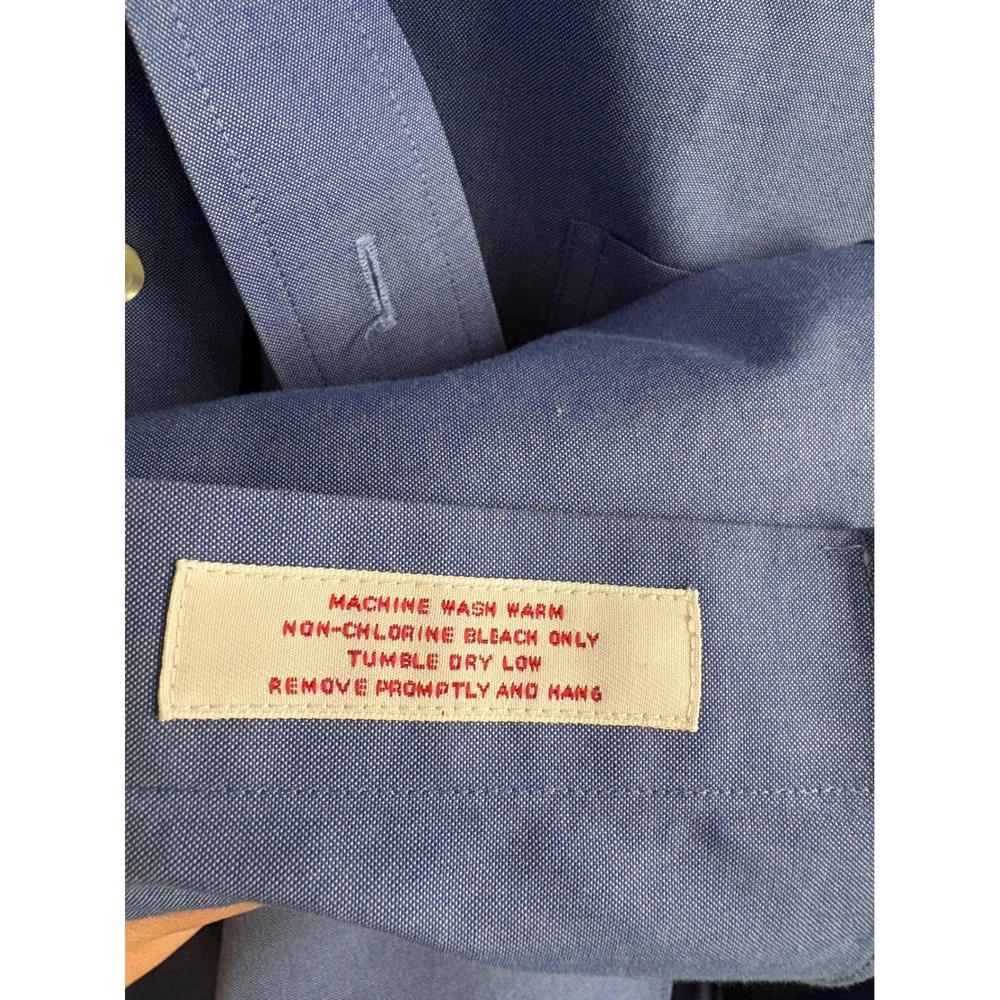Brooks Brothers 346 Blue Dress Shirt Preppy Old Money Business Casual - Medium - Picture 5 of 6